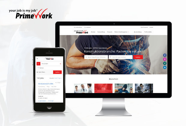 Relaunch PrimeWork Online-Jobsuchplattform