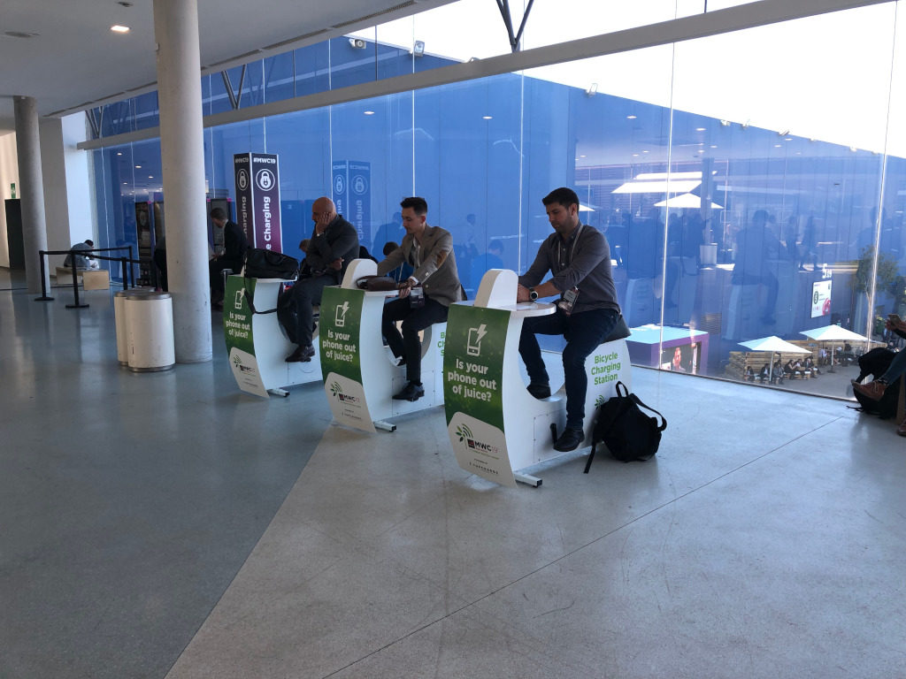 Human Charging Smartphones with Cycling MWC