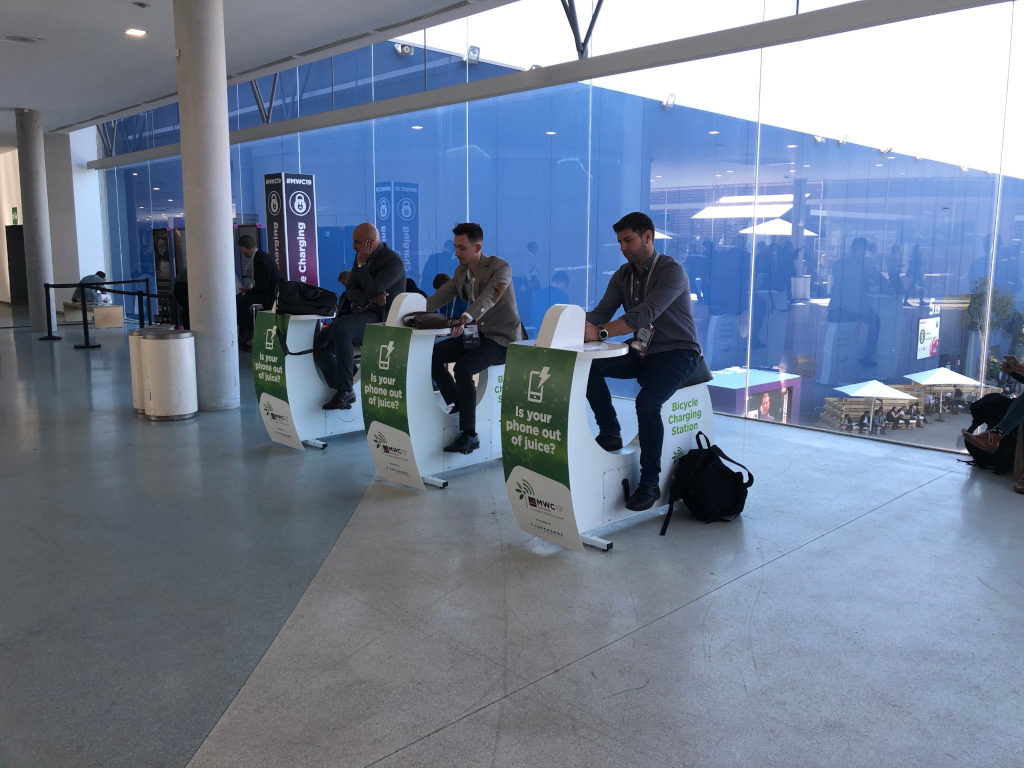 Human Charging Smartphones with Cycling MWC