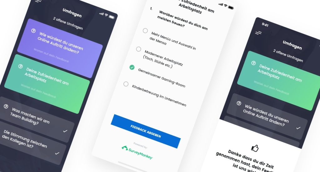 Mitarbeiterumfragen mit der App