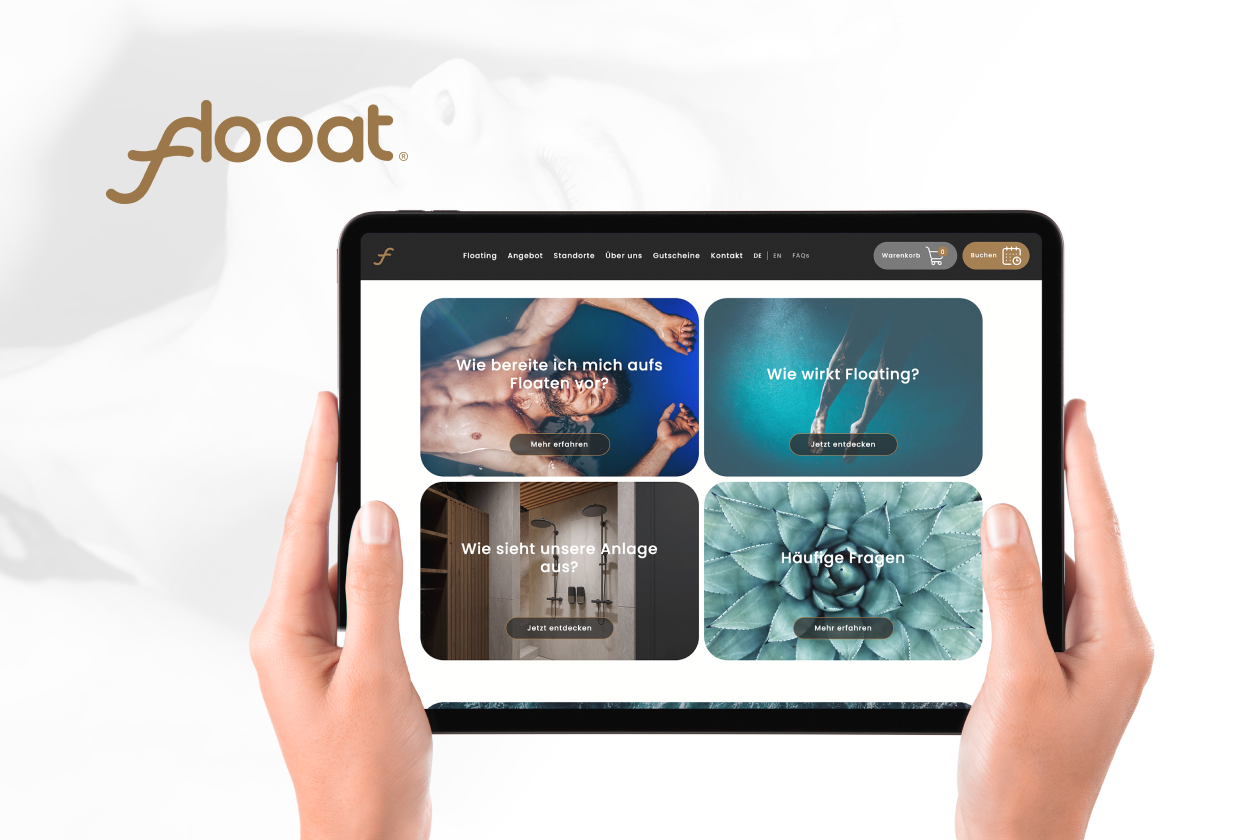 Neue Website für flooat – Schweben in Salzwasser