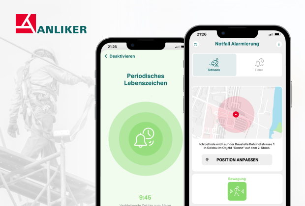Notfall App für ANLIKER – digitaler Alleinarbeiterschutz